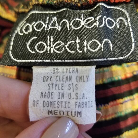 Vintage 90's NEW Stretch Burgundy Gold Striped Maxi Skirt NWT Size M - Picture 3 of 9